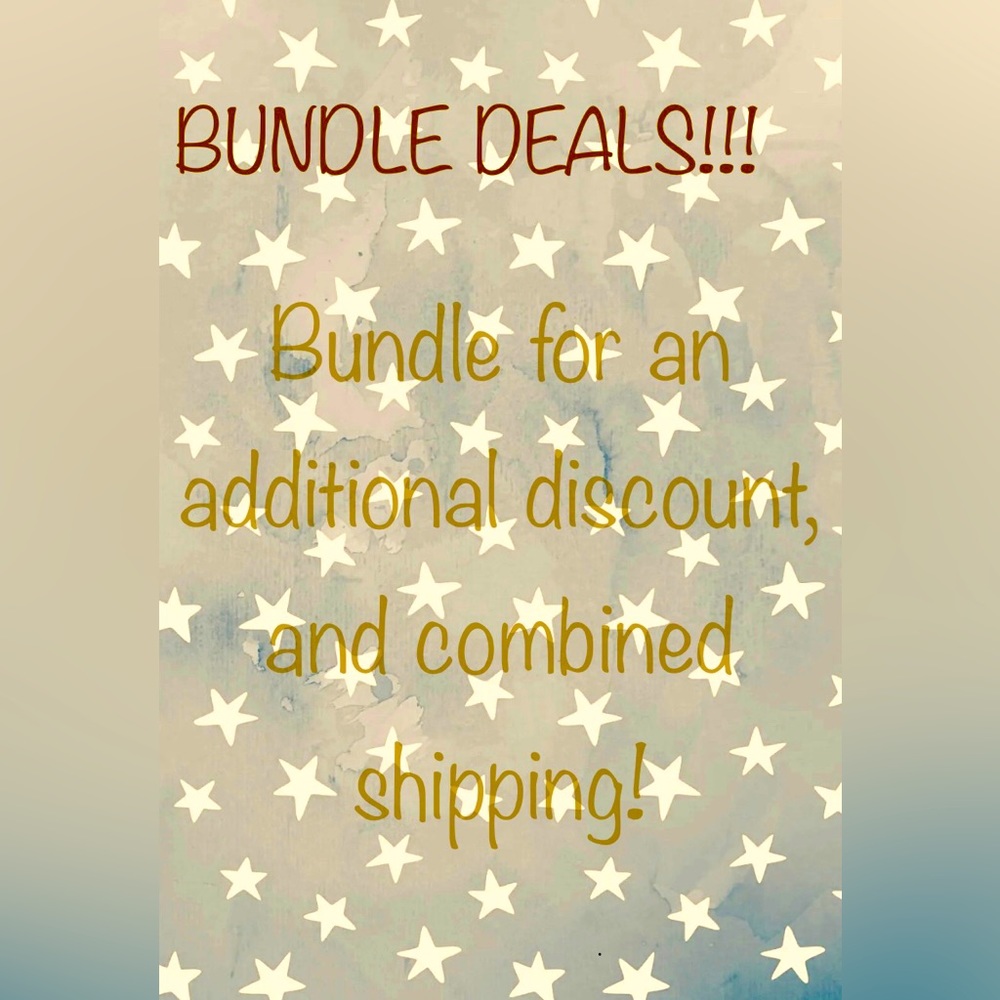 Bundle of 3 or more items will receive 10% or more discount!